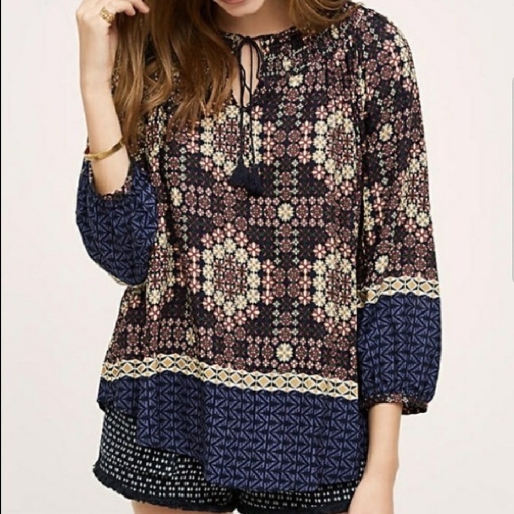 Anthropologie Kay Peasant Top